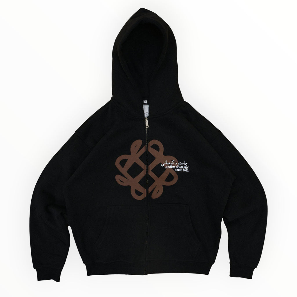 SUDADERA CON CREMALLERA Y CAPUTCHA REFLECTANTE [NEGRA]