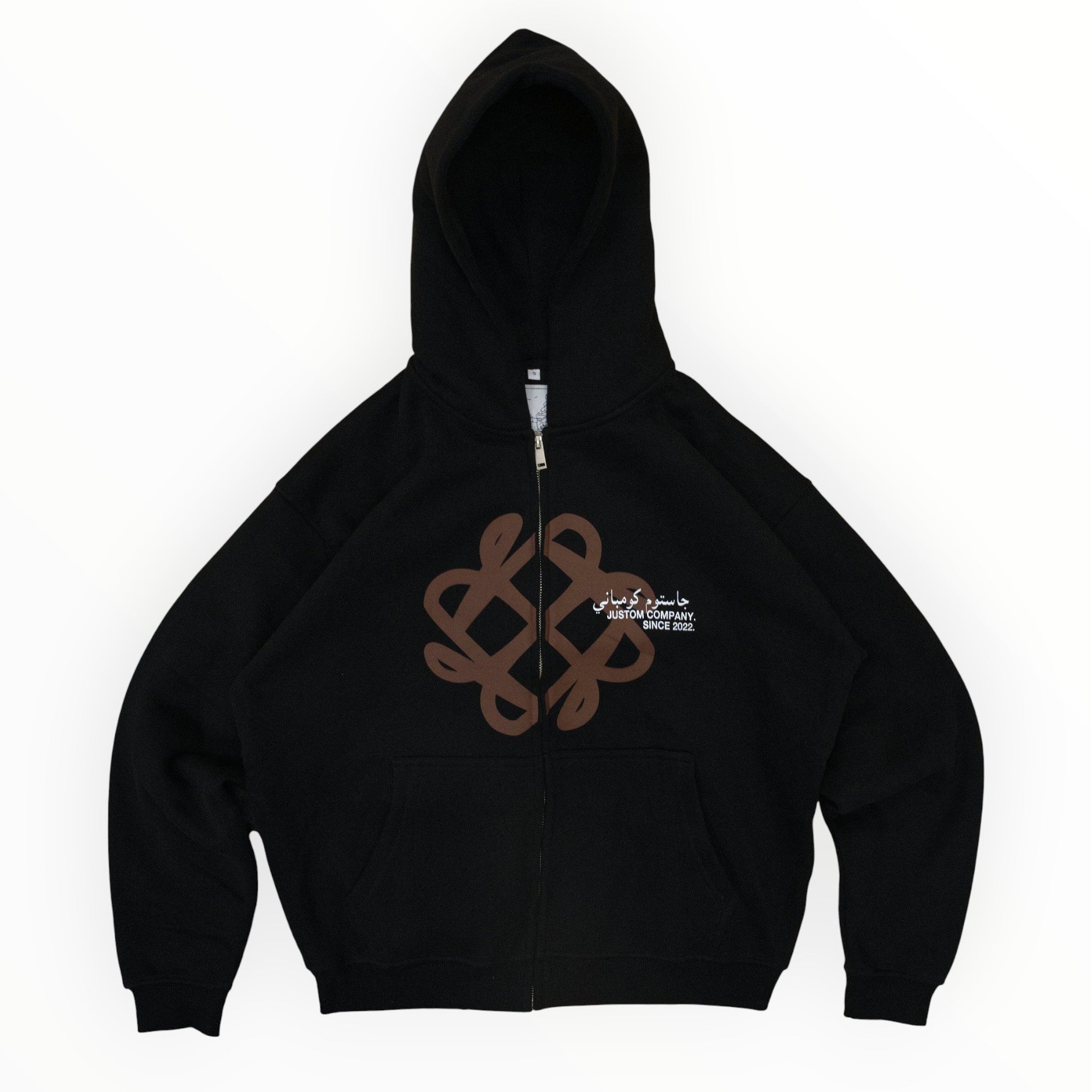 SUDADERA CON CREMALLERA Y CAPUTCHA REFLECTANTE [NEGRA]